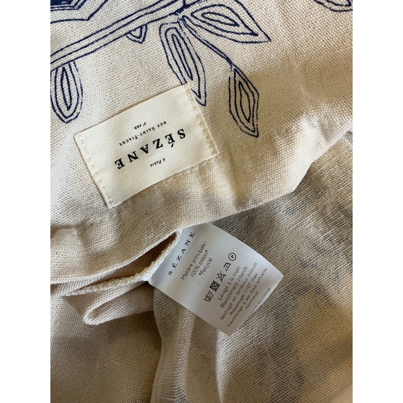 S�zane 'Paraiso' Navy Blue Tote Bag Size OS