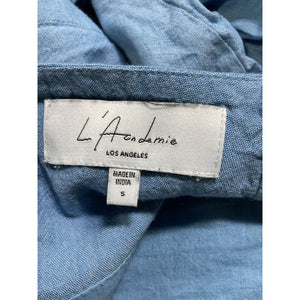 L'Academie Belted Robin Blue Laurent Shorts Size S