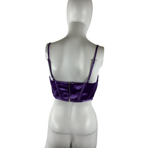 Retrofête 'Celia' Purple Acetate Top Size M