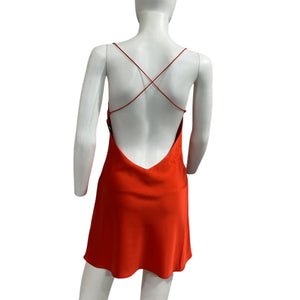Ser.O.Ya Sleek Blood Orange Clever Mini Dress Size M