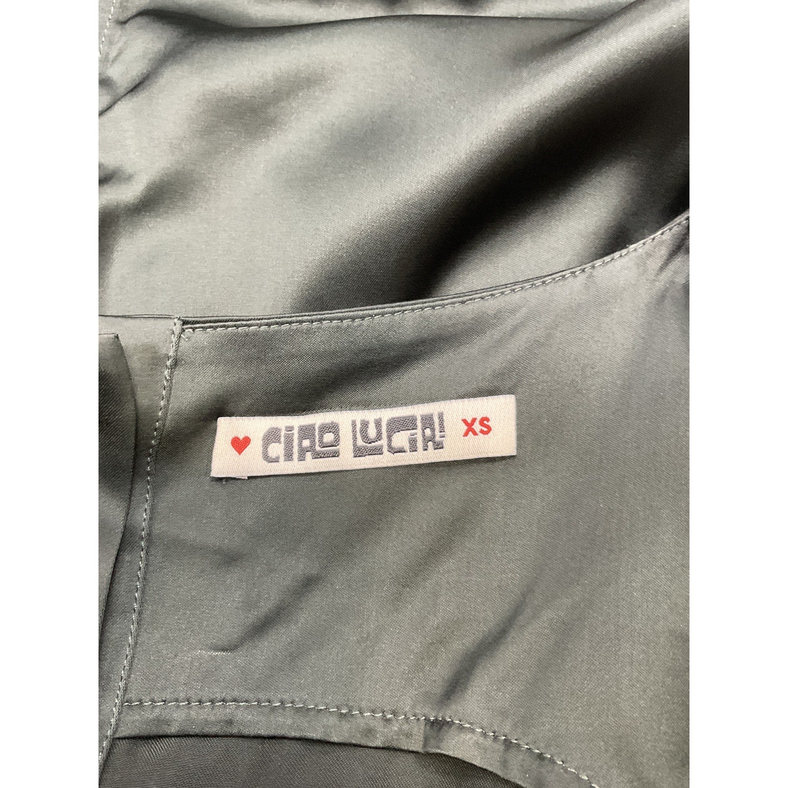 Ciao Lucia 'Claudine' Black Viscose Sleeveless Satin Top Size XS