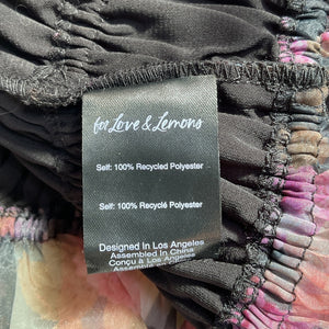 For Love & Lemons Floral Black Lelia Top Size M