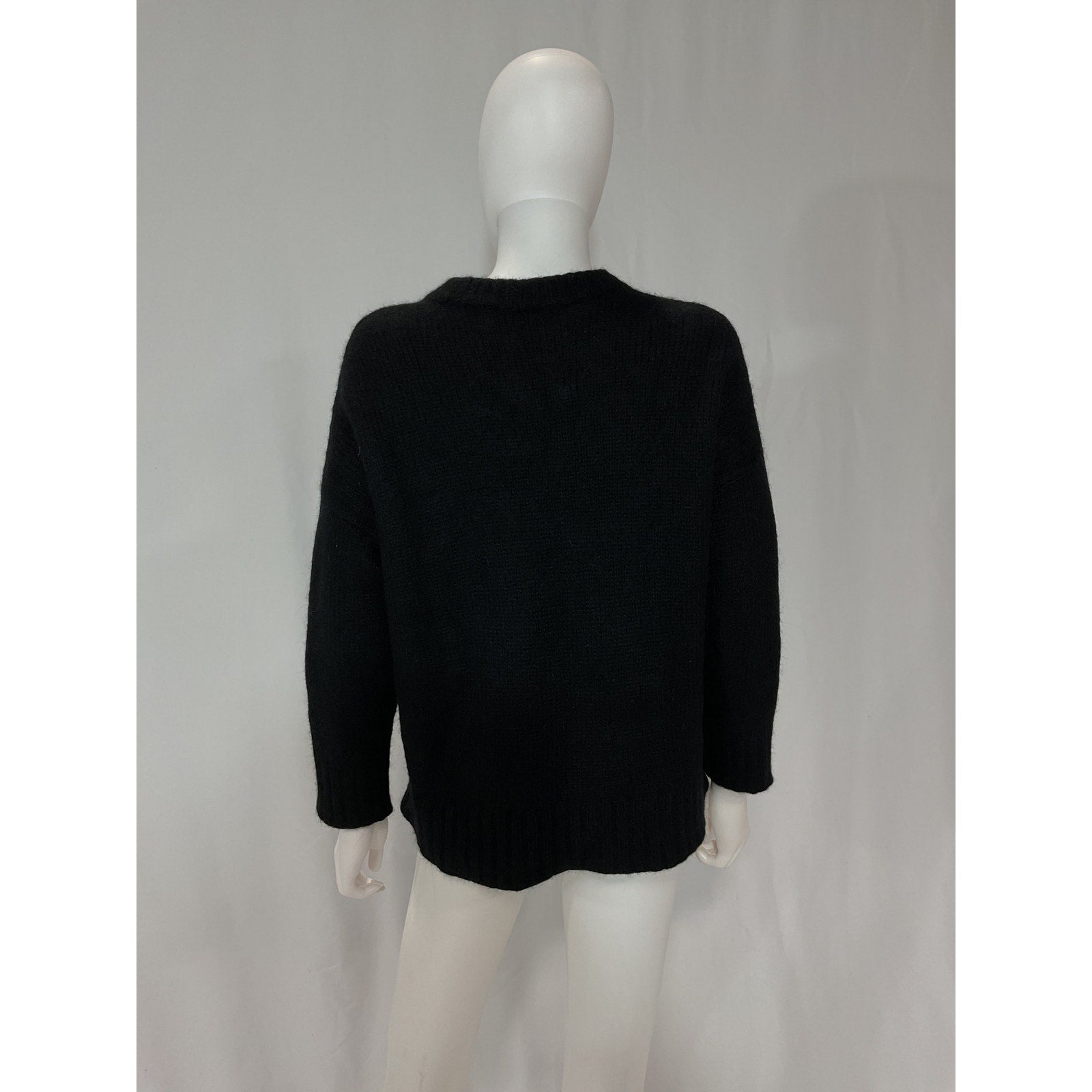 Jenni Kayne 'Alpaca' Black Coccon Crewneck Sweater Size S