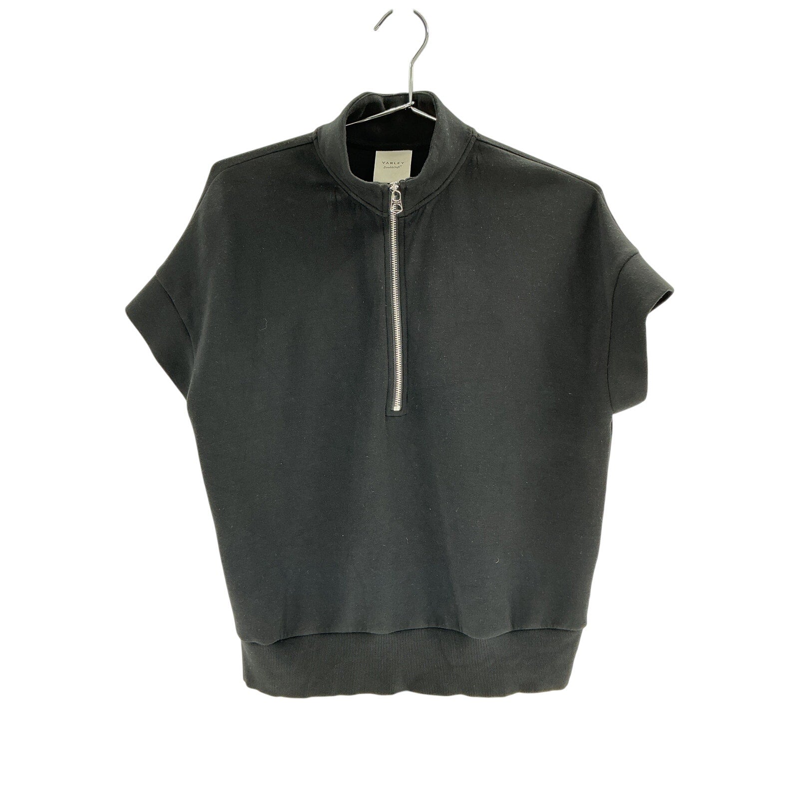 Varley Ritchie Black Viscose Short Sleeve Sweatshirt Size XS