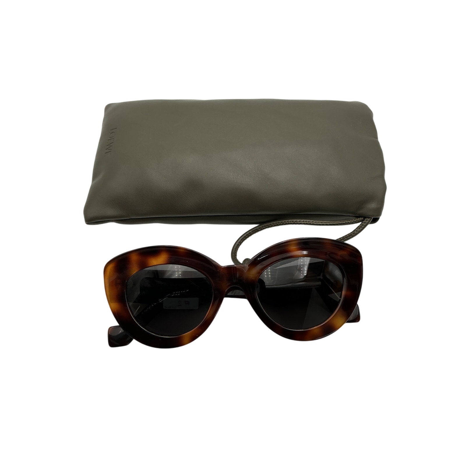 Loewe Eyewear Brown Cat-Eye Tortoiseshell Acetate Sunglasses Size OS