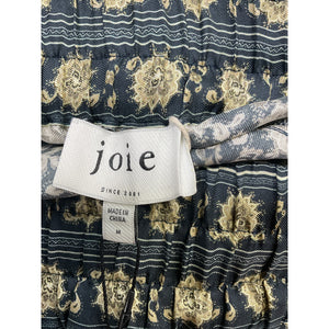Joie 'Printed' Green Silk-Twill Wide-Leg Pants Size M - NWT