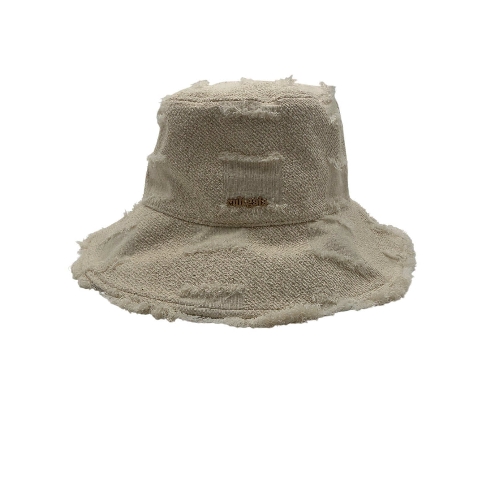Cult Gaia 'Maddie' Beige Cotton Hat Size OS