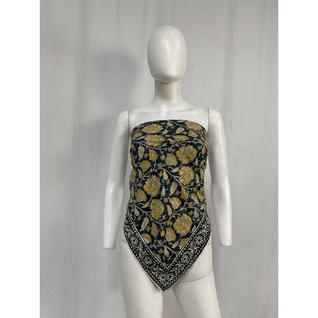 Cleobella X Revolve 'Cora' Black Cotton Scarf Top Size S
