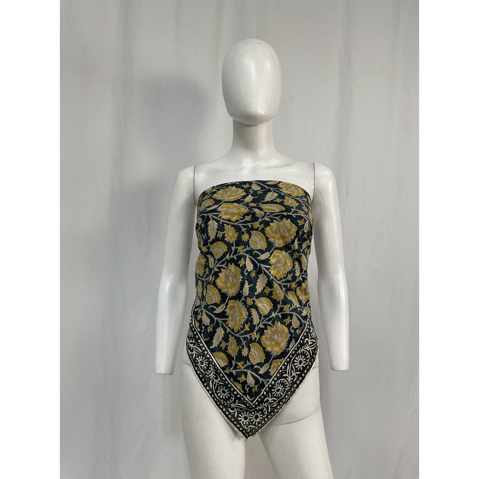 Cleobella X Revolve 'Cora' Black Cotton Scarf Top Size S