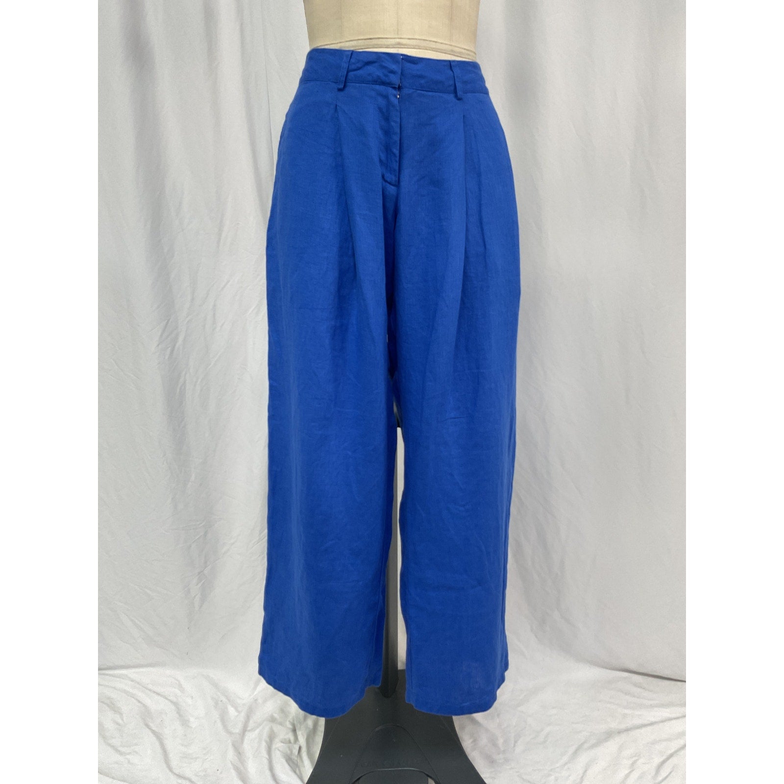 Faithfull The Brand 'Francois' Blue Linen Pants Size M
