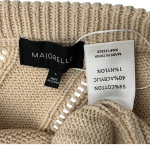 Majorelle Asymmetric Beige Landau Sweater Size S