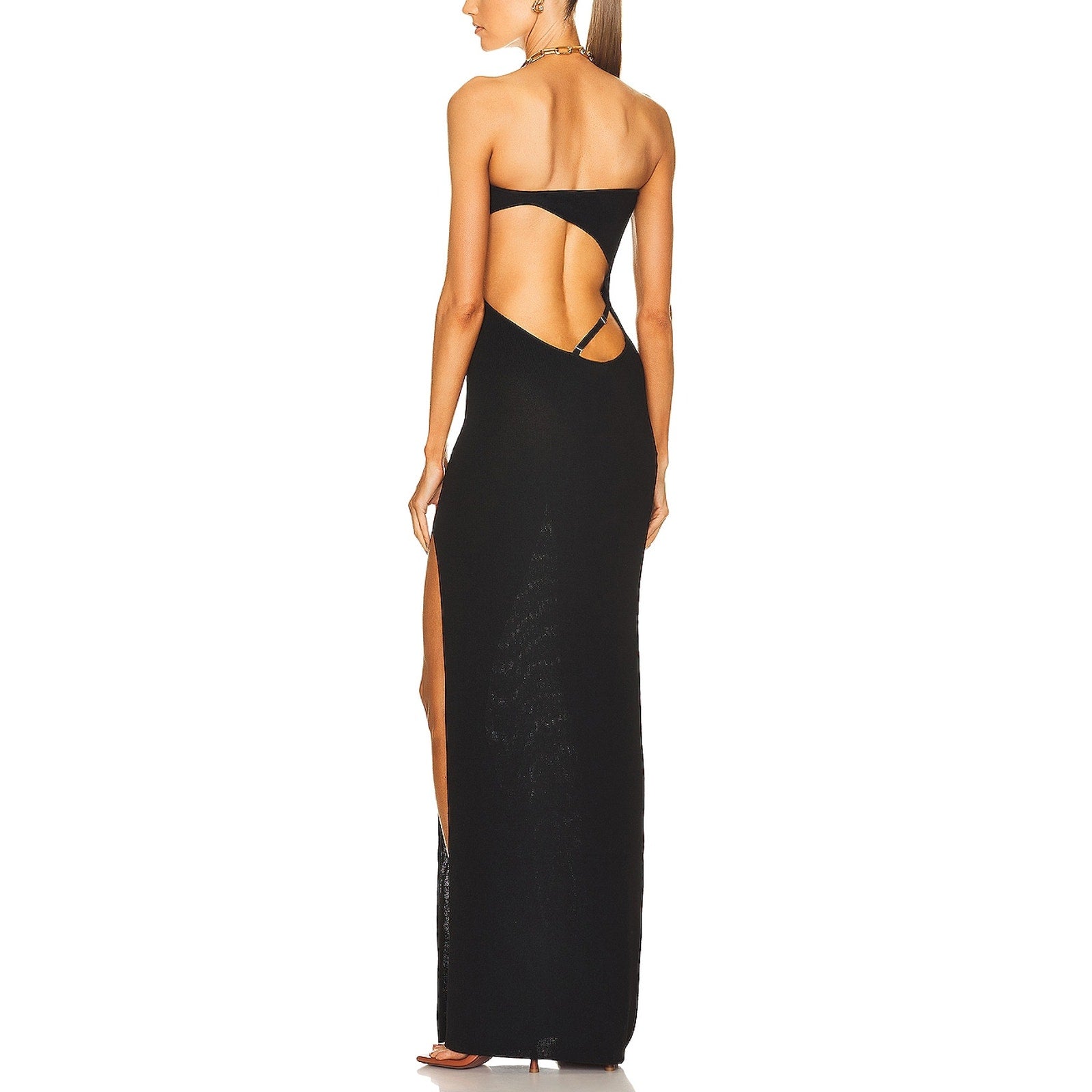 Aya Muse 'Alder' Black Viscose Dress Size S