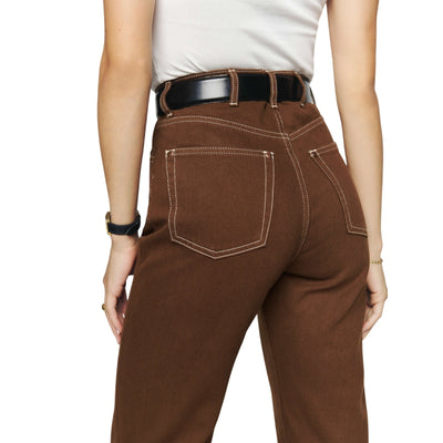 Reformation High Rise Chocolate Cowboy Denim Jeans Size 25