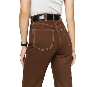 Reformation High Rise Chocolate Cowboy Denim Jeans Size 25