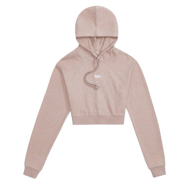 Kith Cozy Beige Alexa Cropped Hoodie Size XS