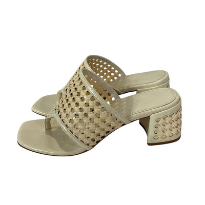 Tory Burch Woven New Ivory Raffia Sandal Size 8.5