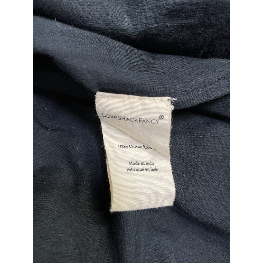 Loveshackfancy 'Sanaya' Black Cotton Mini Dress Size XS