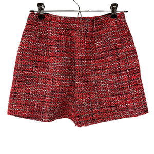 Maje Tweed Red Italete Shorts Size 36 FR / 4 US