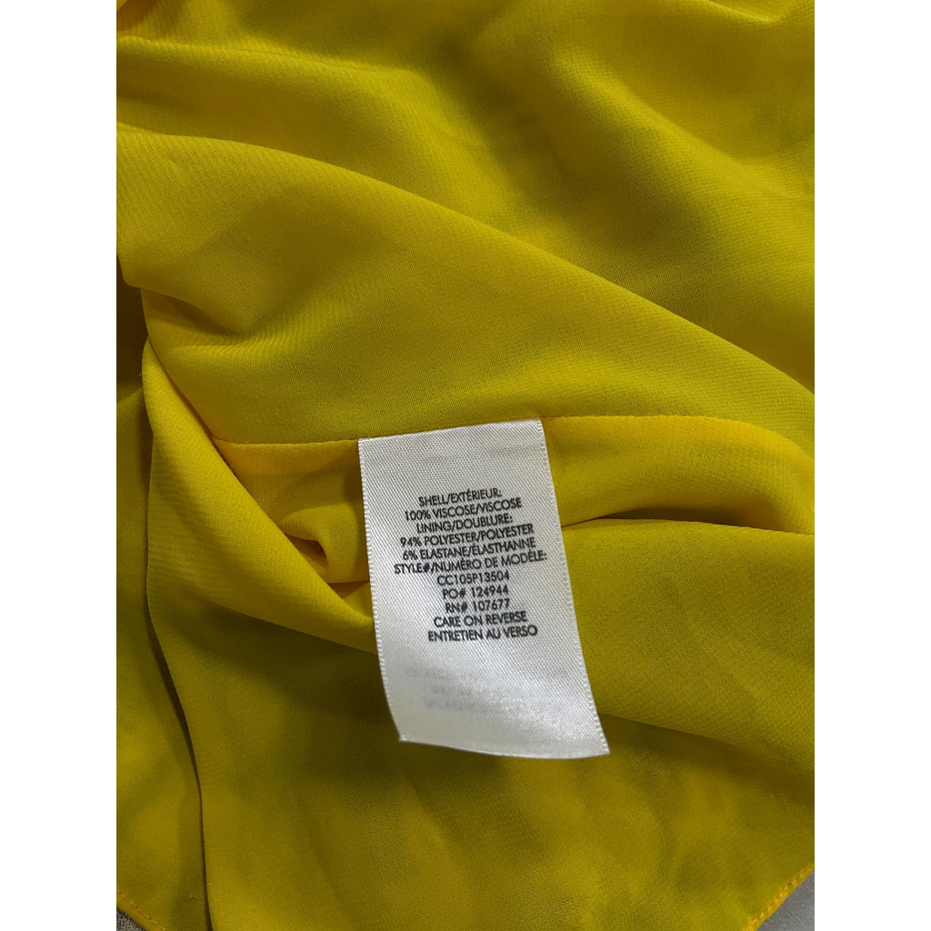 Alice + Olivia 'Raquel' Yellow Mini Dress Size 10