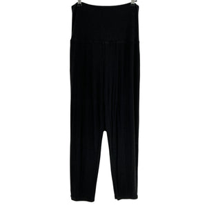 Hatch Ribbed Black Over Under Lounge Pants Size 2