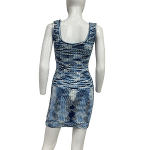 Staud Knit Blue Gardenia Dress Size S
