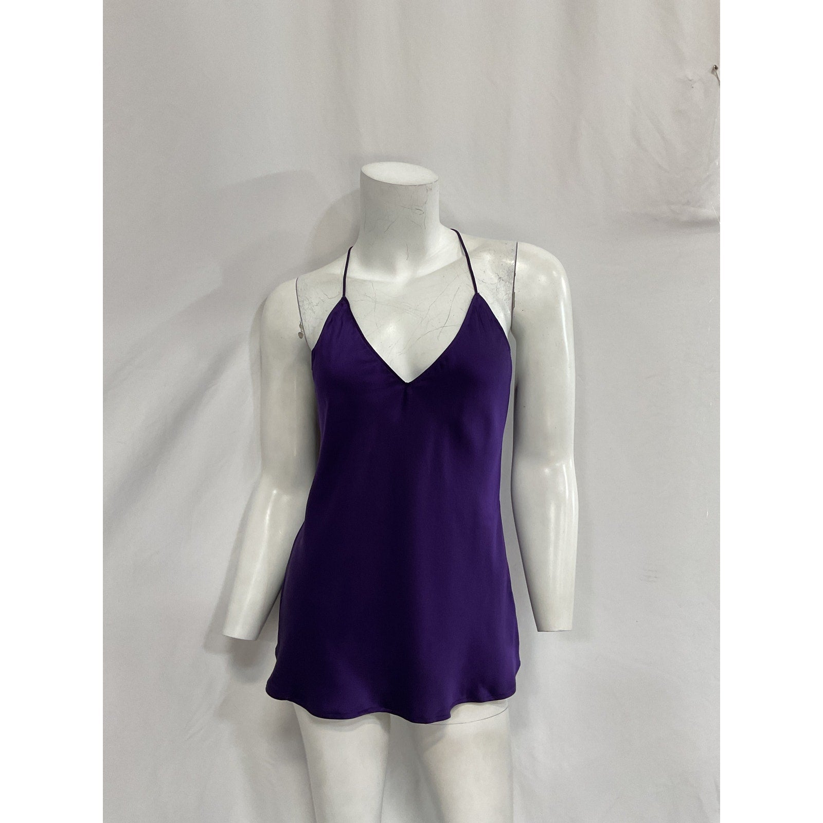 Nili Lotan 'Desiree' Purple Charmeuse Cami Top Size S - NWT