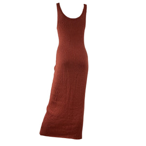 Ulla Johnson Ribbed Brown Nedda Dress Size Petite