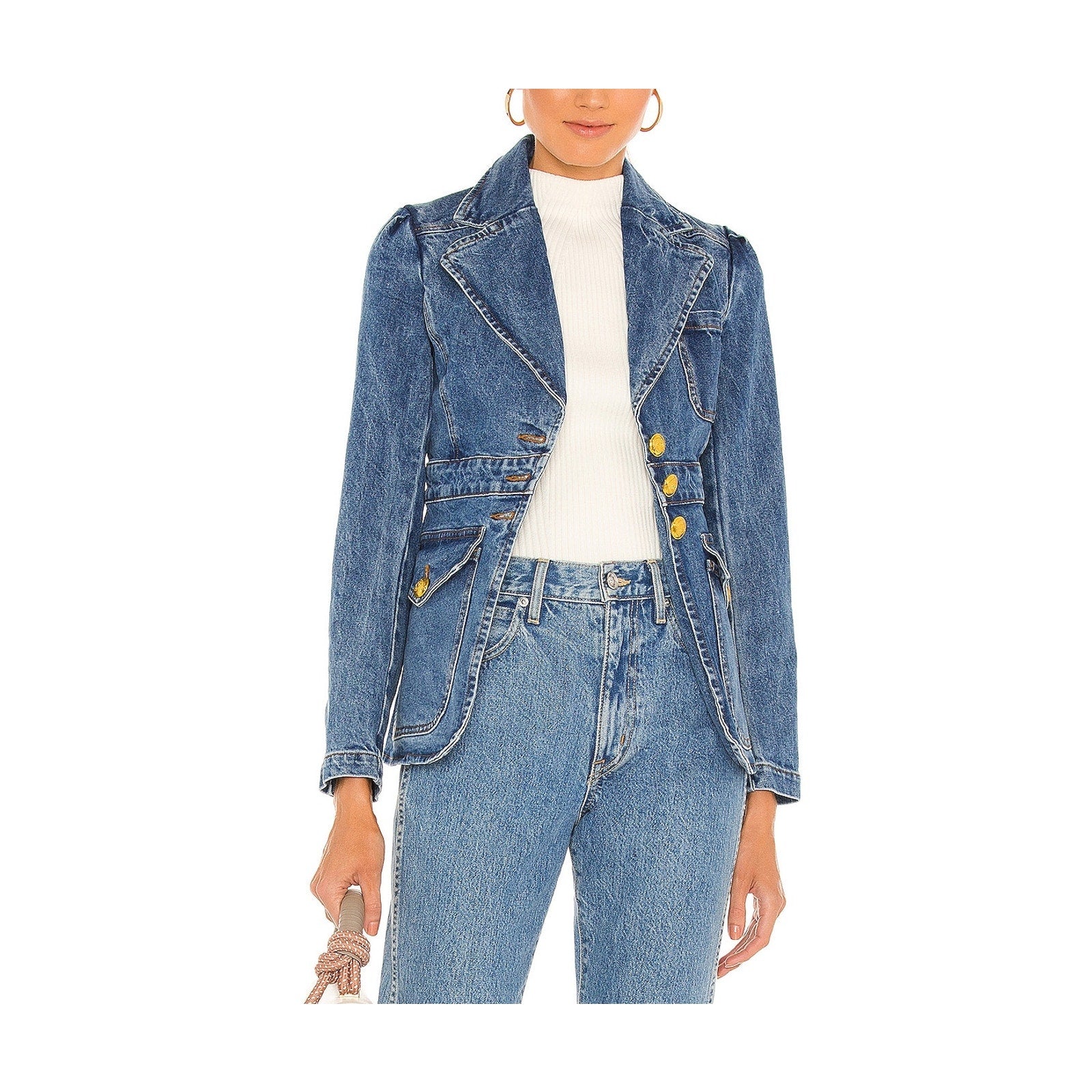 A.L.C. 'Amelia' Blue Cotton Jacket Size 2