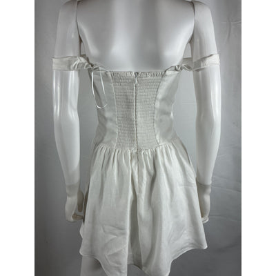Reformation 'Sora' White Linen Dress Size 0