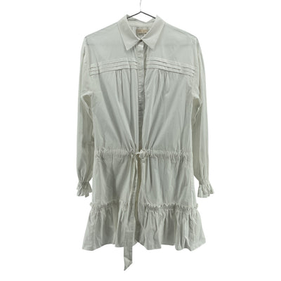 Ramy Brook Tiered Ivory Josephine Shirtdress Size X Small