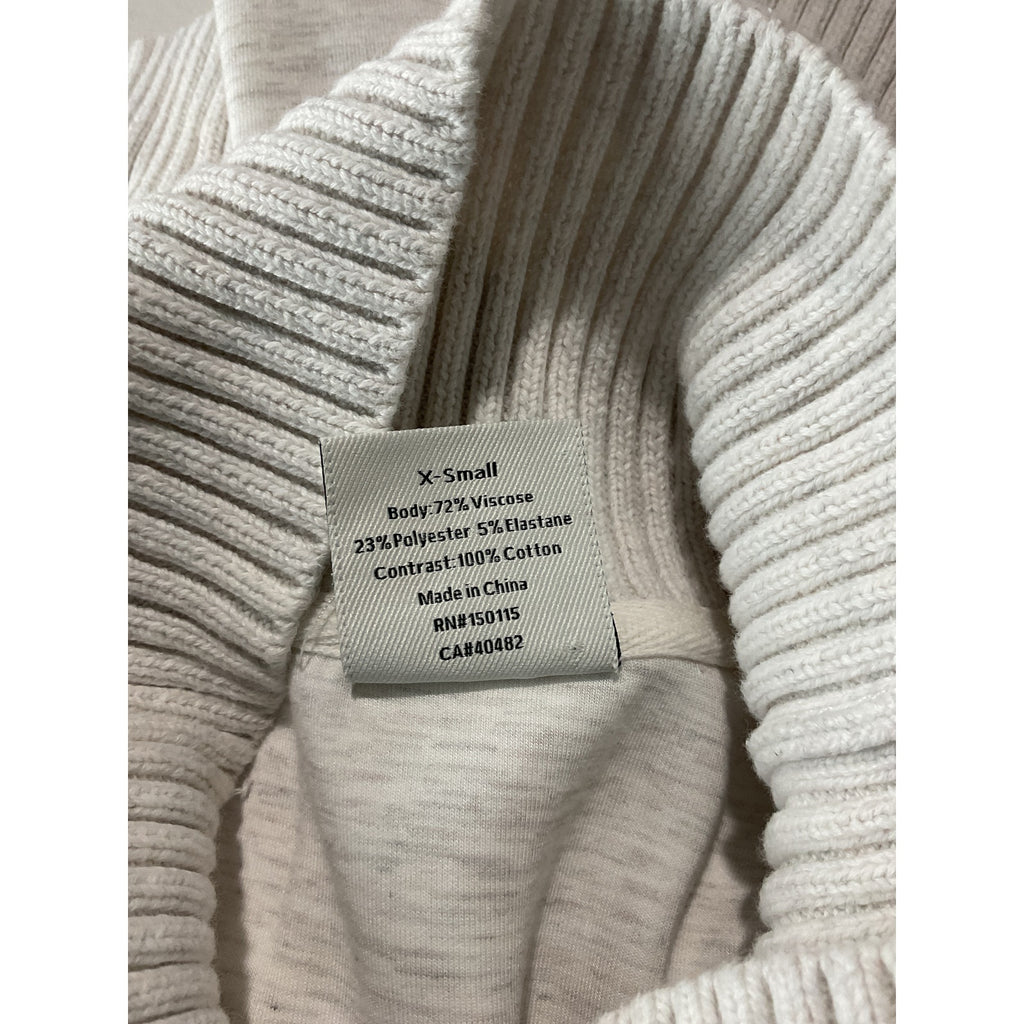 Varley 'Barker' White Viscose High Neck Sweatshirt Size XS