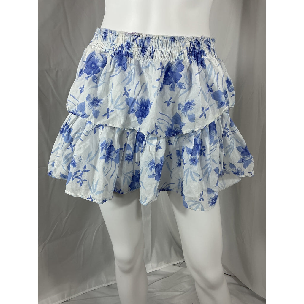 Loveshackfancy 'Ruffle' White Mini Skirt Size M