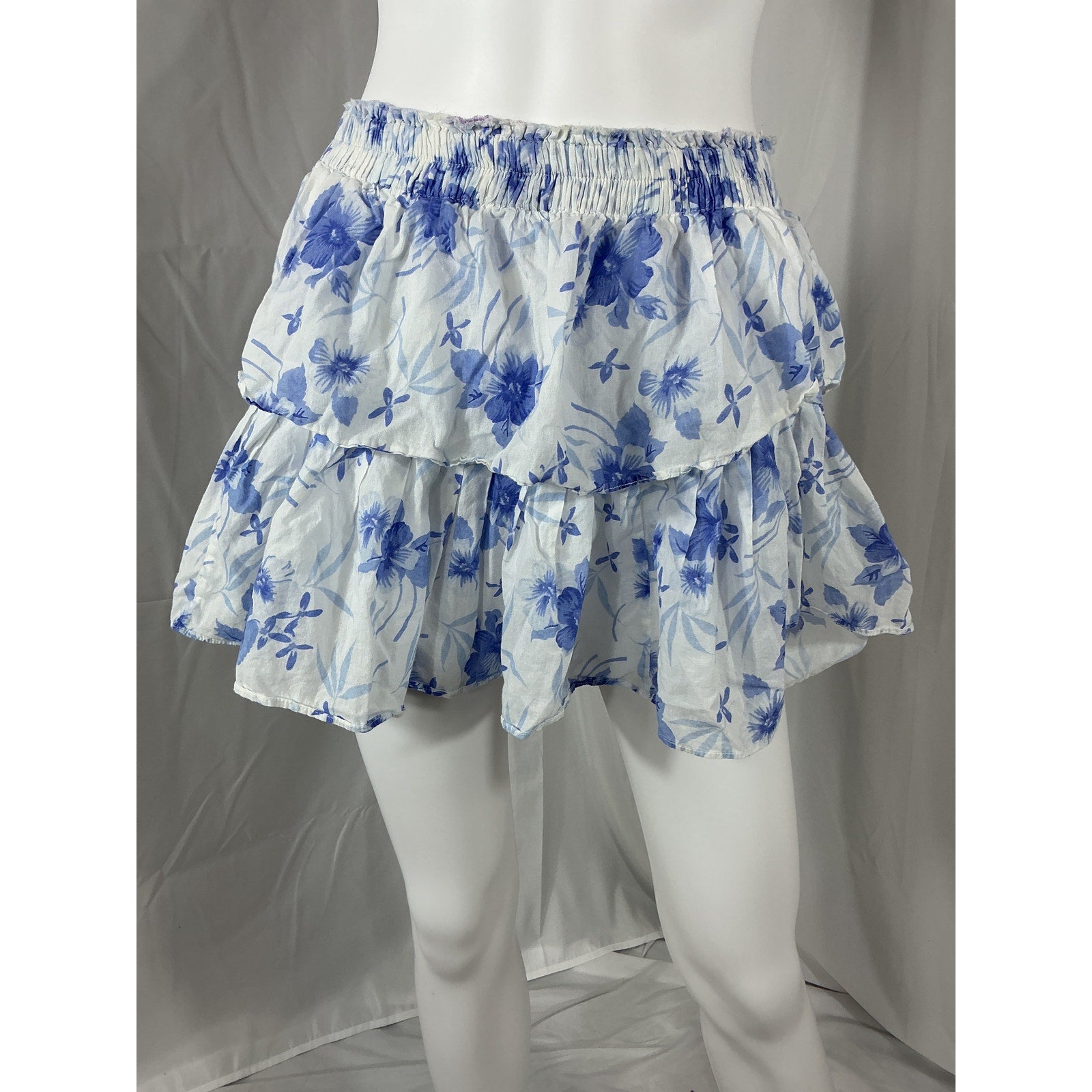 Loveshackfancy 'Ruffle' White Mini Skirt Size M