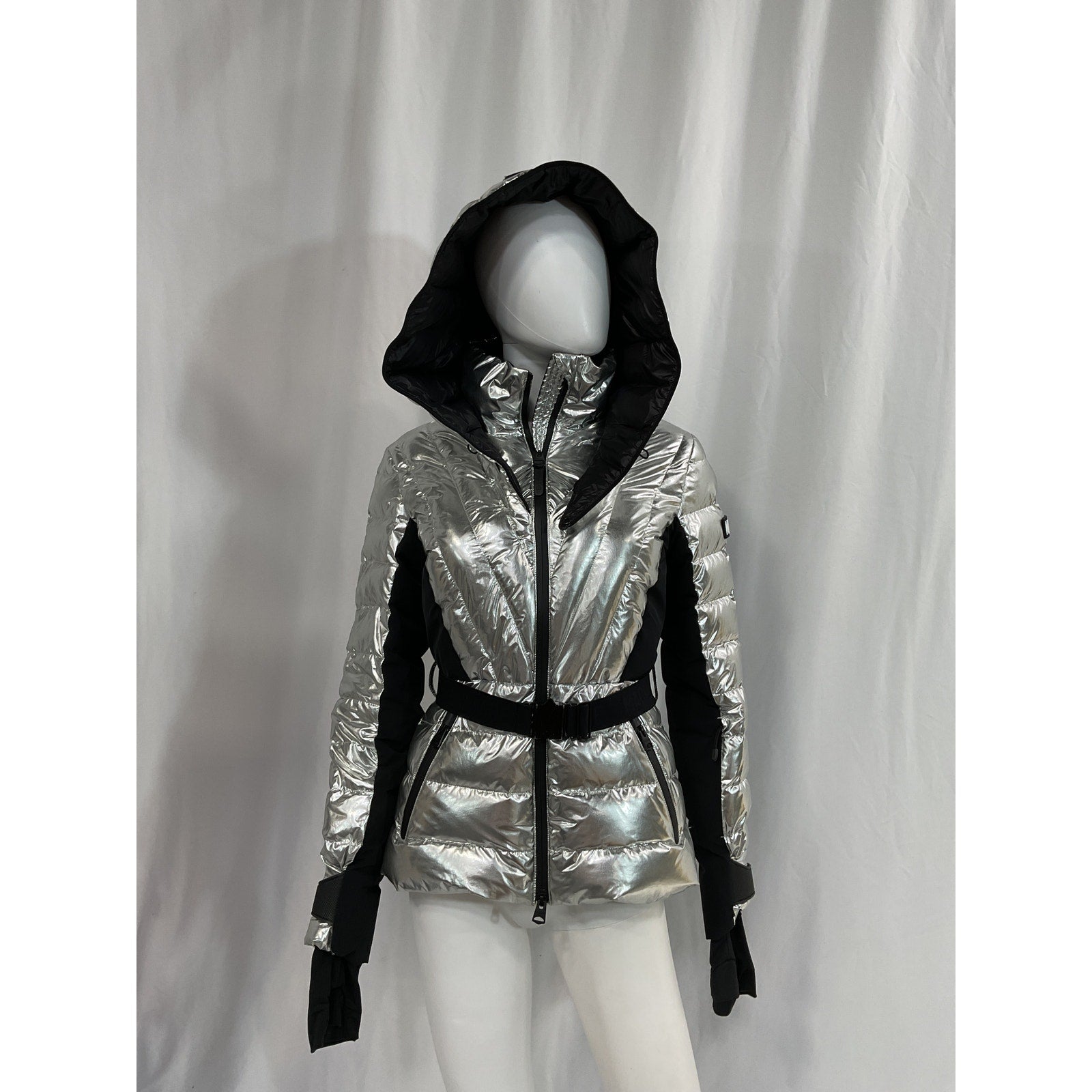 Mackage 'Elita' Silver Stand-Neck Down Coat Size XS