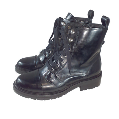 Allsaints Polished Black Donita Boots Size 37 EU / US 7