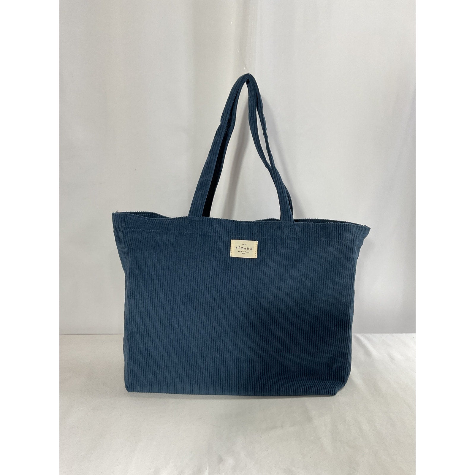 S�zane Velvet Blue Tote Bag