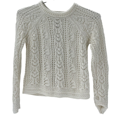 Sézane Cable Knit White Zachary Jumper Size XXS