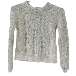 Sézane Cable Knit White Zachary Jumper Size XXS