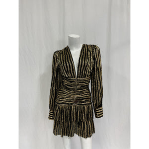 Sabina Musayev 'Dragonfly' Black Polyester Dress Size S