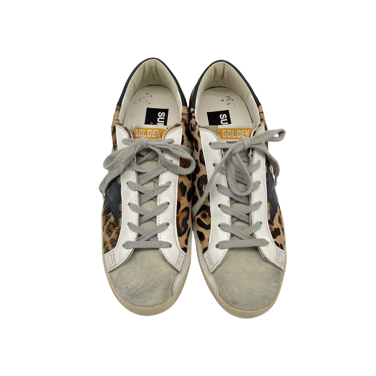 Golden Goose Black Leather Superstar Sneaker Size 9