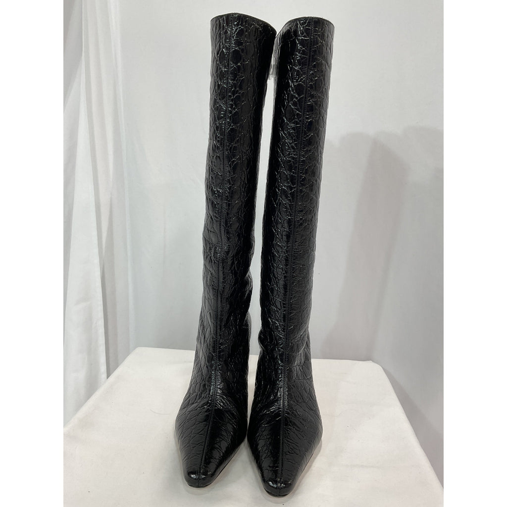 By Far 'Stevie 42' Black Leather Knee Boot Size 9 - NWT