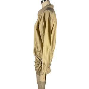 L'Academie Ruched Tan Keem Mini Dress Size M