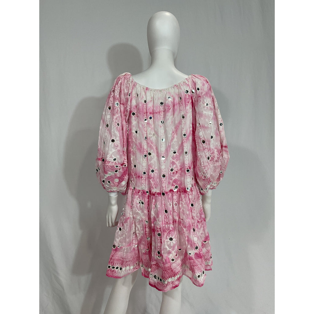 Juliet Dunn Off-Shoulder Pink Cotton Minidress Size OS - NWT