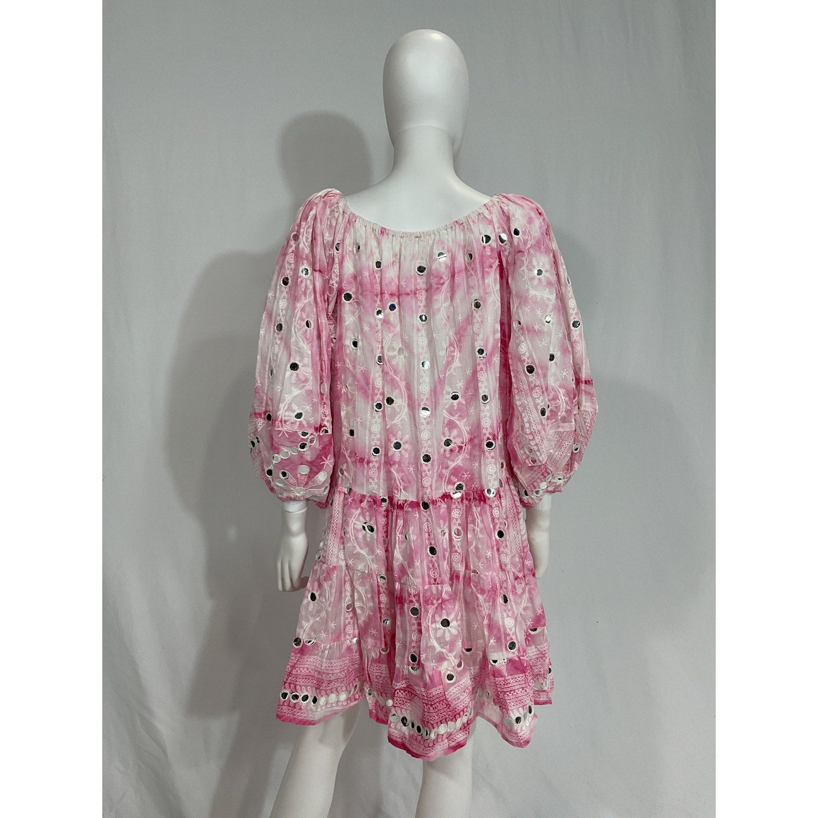 Juliet Dunn Off-Shoulder Pink Cotton Minidress Size OS - NWT