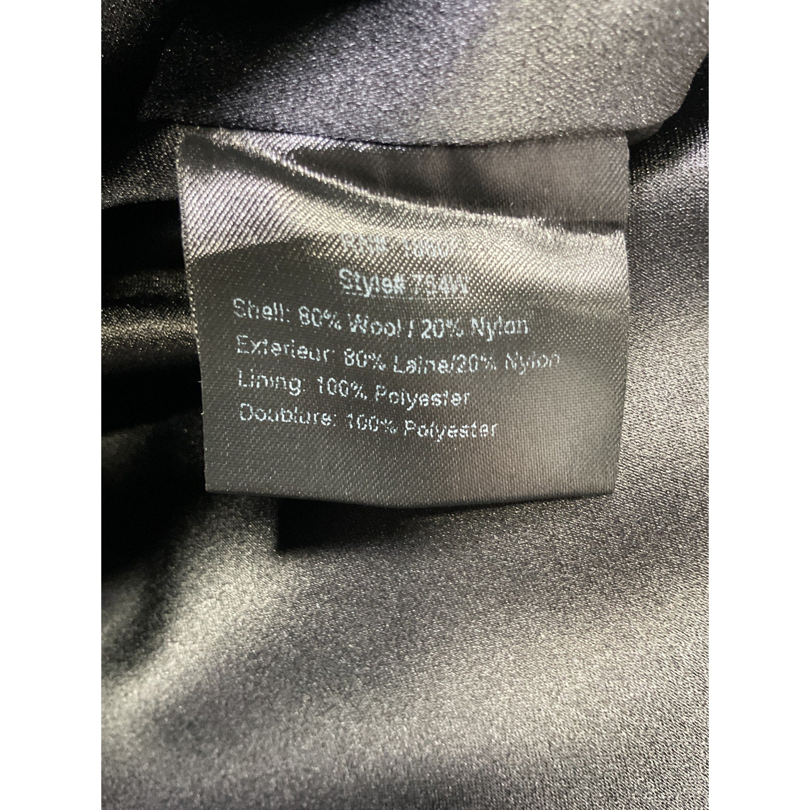 Schott Nyc Wool Blend Black Wool Peacoat Size L