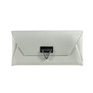 Bottega Veneta Ivory Triangle Clutch