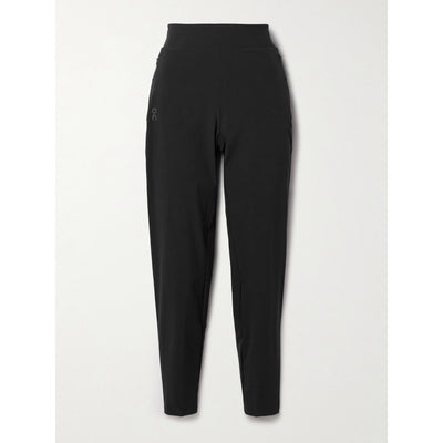 On Stretch Recycled-Shell Black Tapered Track Pants Size S