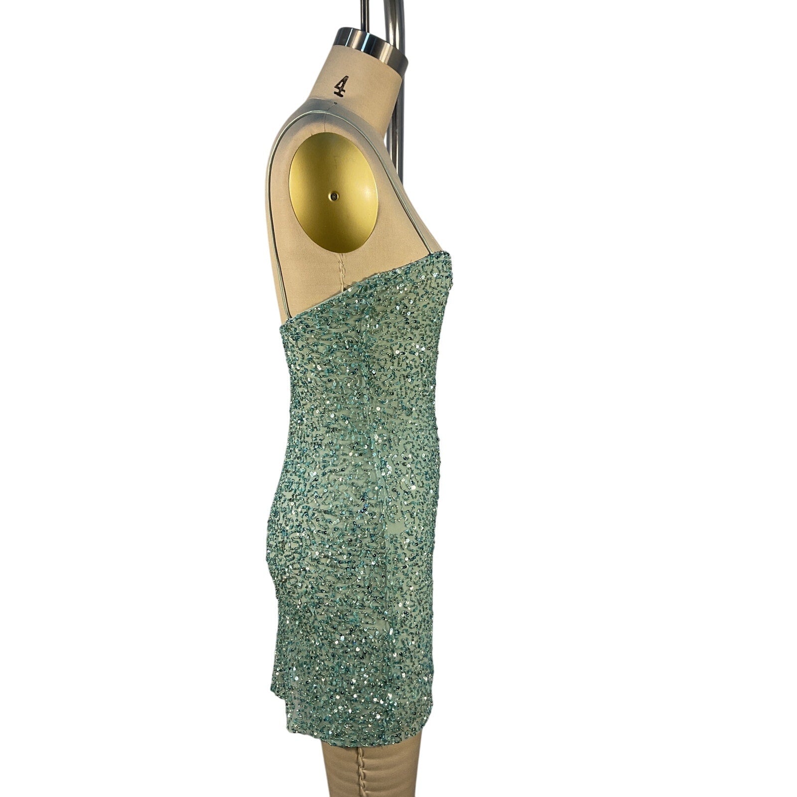 Retrofete 'Dionne' Green Nylon Sequin Dress Size S