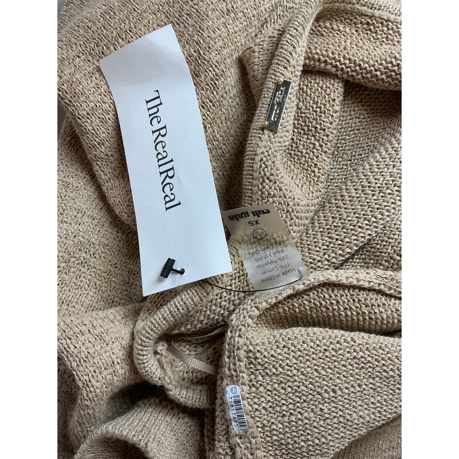 Cult Gaia Printed Tan Cotton Long Dress Size XS - NWT