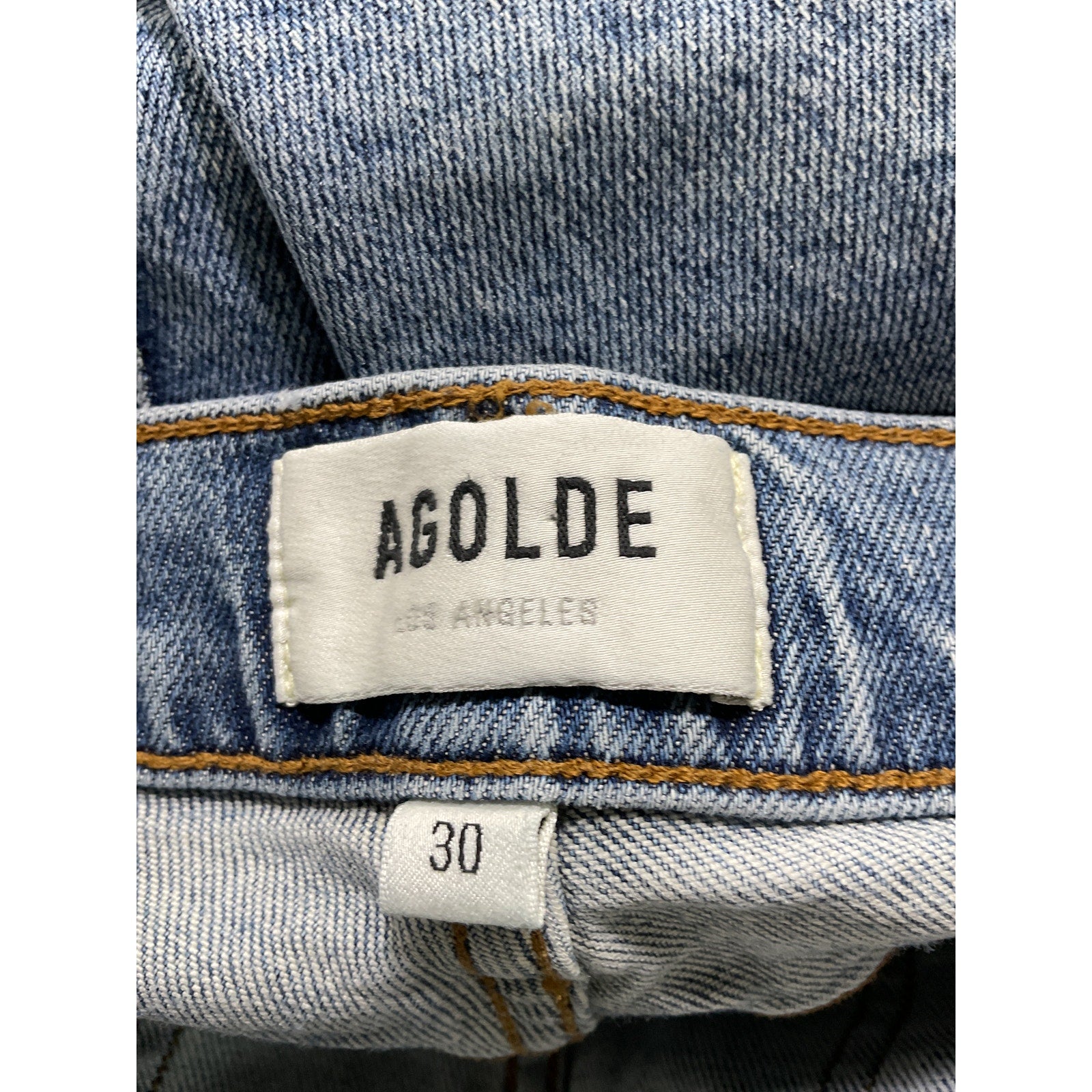 Agolde 'Nico' Blue High Rise Slim Fit Denim Jeans Size 30